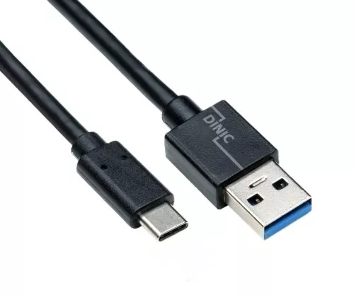 USB 3.1-kabel type C - 3.0 A-stik, 5 Gbps, 3 A opladning, sort, 1,00 m, polybag